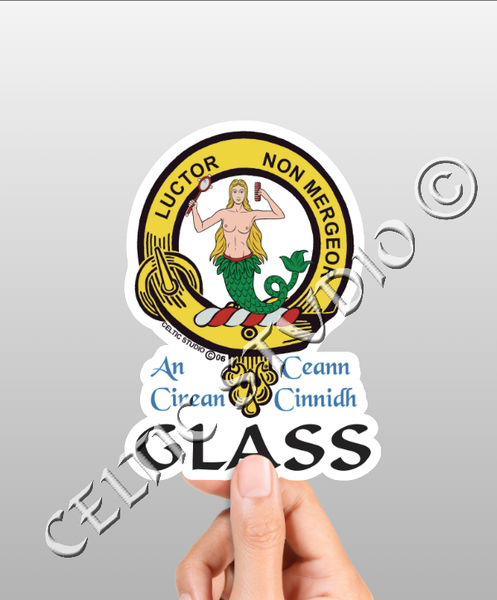 Vinyl  Glass Clan Badge Decal - Personalized Scottish Family Heritage Sticker