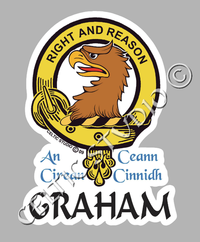 Graham (Monteith) Clan Crest Decal | Custom Scottish Heritage Car & Laptop Stickers