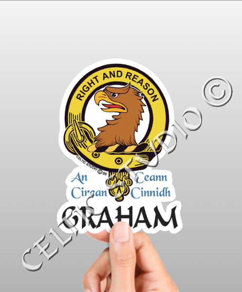 Graham (Monteith) Clan Crest Decal | Custom Scottish Heritage Car & Laptop Stickers