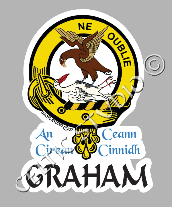 Graham Clan Crest Decal | Custom Scottish Heritage Car & Laptop Sticke ...