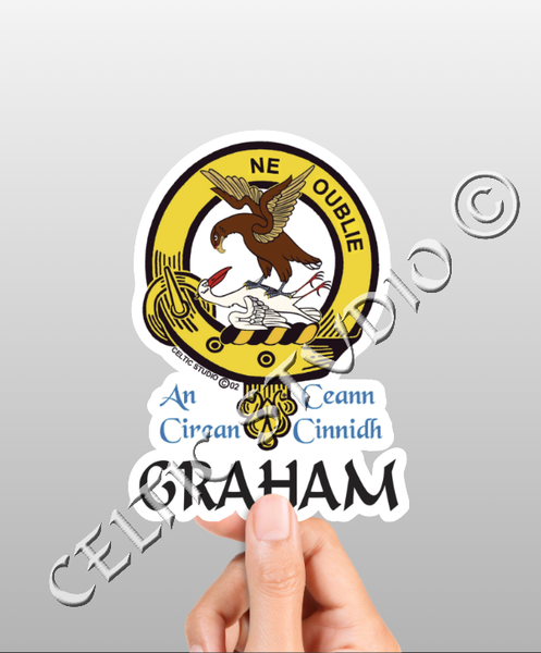 Graham Clan Crest Decal | Custom Scottish Heritage Car & Laptop Stickers