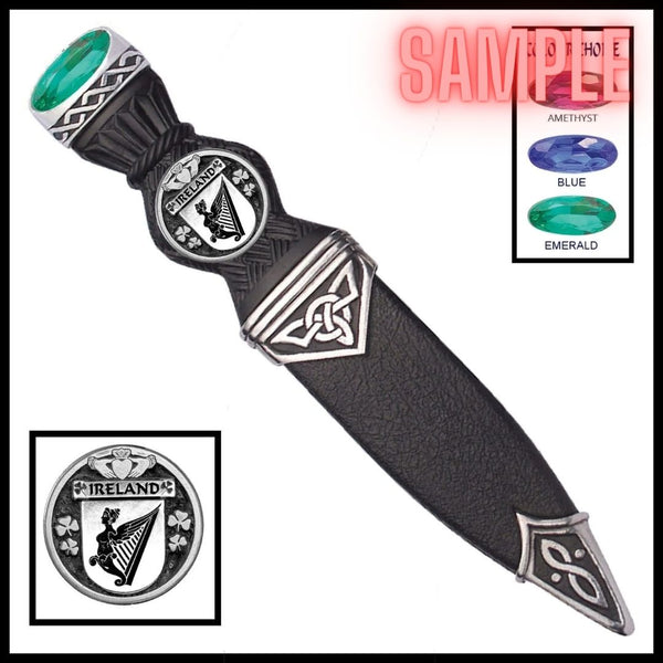 Walker Irish Interlace Irish Disk Coat of Arms Sgian Dubh, Irish Knife ~ ISDCO