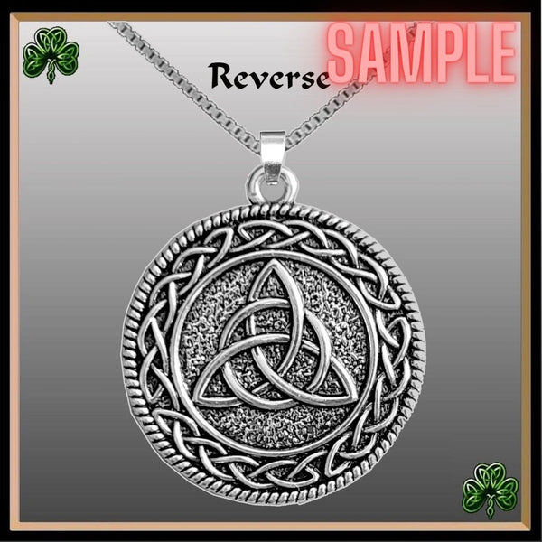 Davis Coat of Arms Celtic Interlace Disk Pendant