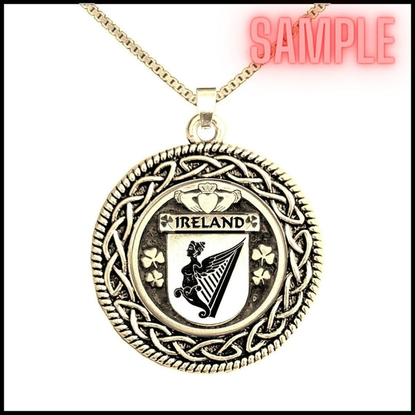 Williams Coat of Arms Celtic Interlace Disk Pendant