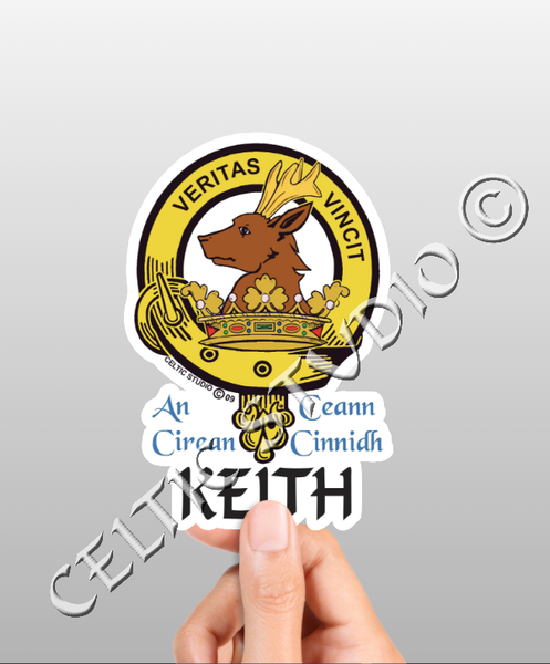 Vinyl  Keith Clan Badge Decal - Personalized Scottish Family Heritage Sticker