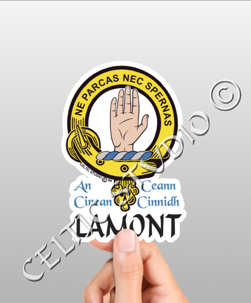 Vinyl  Lamont Clan Badge Decal - Personalized Scottish Family Heritage Sticker