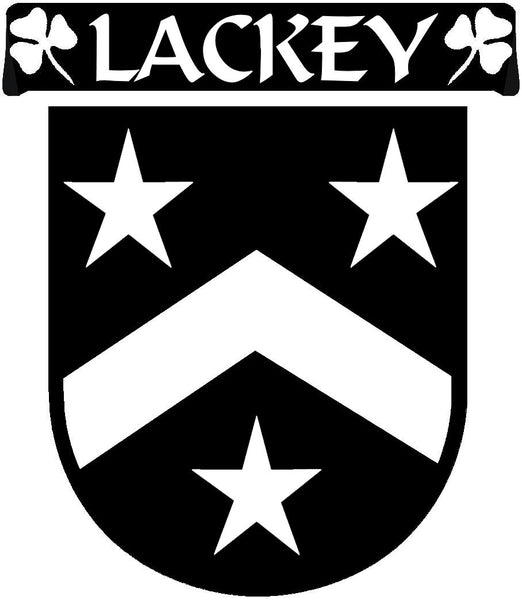 Lackey Irish Coat of Arms Shield Kilt Pin