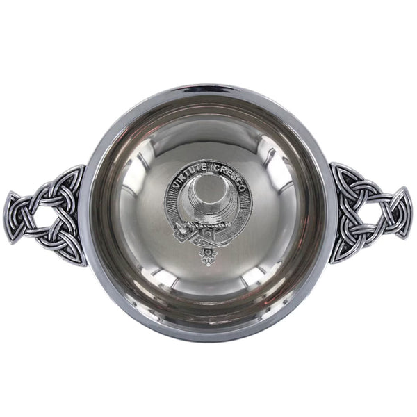 Clan Leask Scottish clan crest quaich