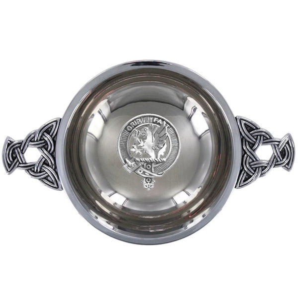 Clan Leslie Scottish clan crest quaich