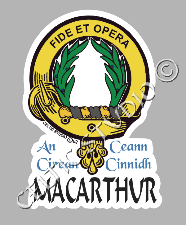 Macarthur Clan Crest Decal | Custom Scottish Heritage Car & Laptop Sti ...