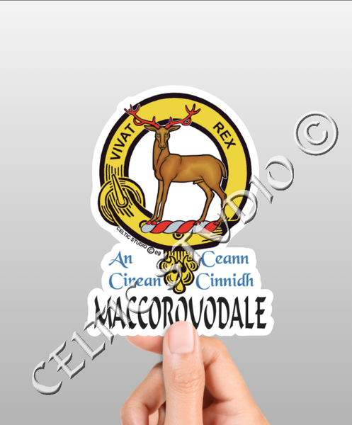 Vinyl  Maccorquodale Clan Badge Decal - Personalized Scottish Family Heritage Sticker