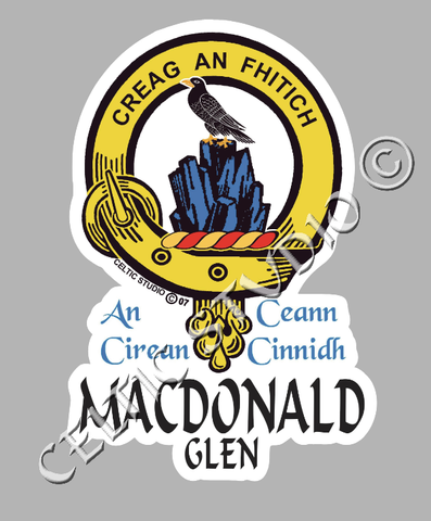 Macdonald (Glen) Clan Crest Decal | Custom Scottish Heritage Car & Laptop Stickers