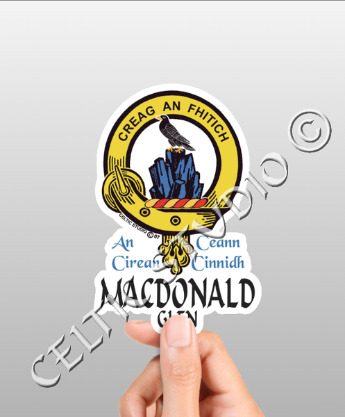 Macdonald (Glen) Clan Crest Decal | Custom Scottish Heritage Car & Laptop Stickers