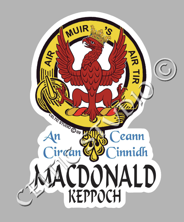 MacDonald Donald Clan offers Crest Interlace Kilt Buckle, Scottish Badge