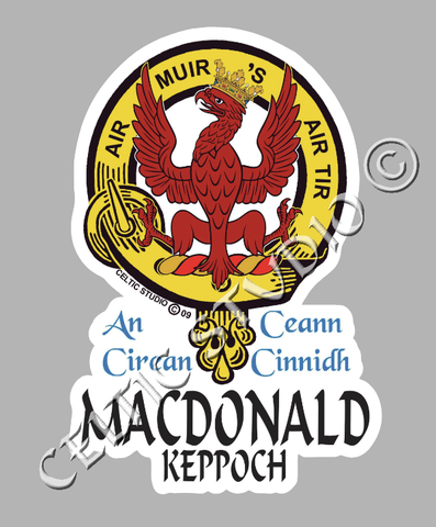 Macdonald (Keppoch) Clan Crest Decal | Custom Scottish Heritage Car & Laptop Stickers