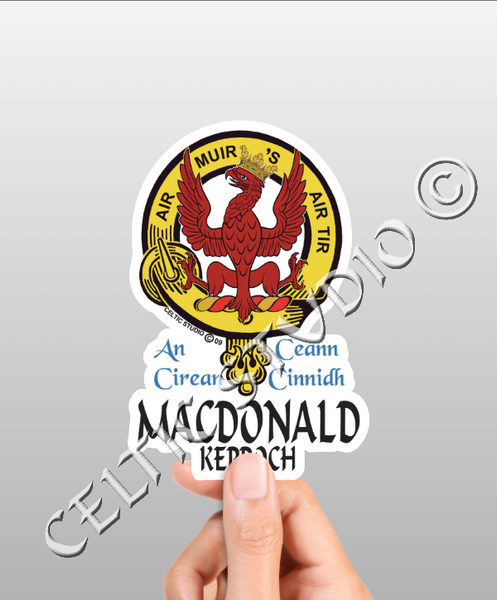 Macdonald (Keppoch) Clan Crest Decal | Custom Scottish Heritage Car & Laptop Stickers