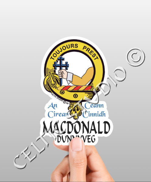 Macdonald (Dunnyveg) Clan Crest Decal | Custom Scottish Heritage Car & Laptop Stickers