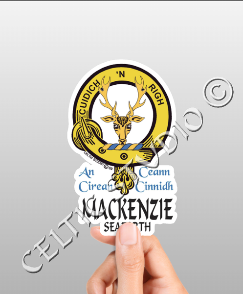Mackenzie (Seaforth) Clan Crest Decal | Custom Scottish Heritage Car & Laptop Stickers