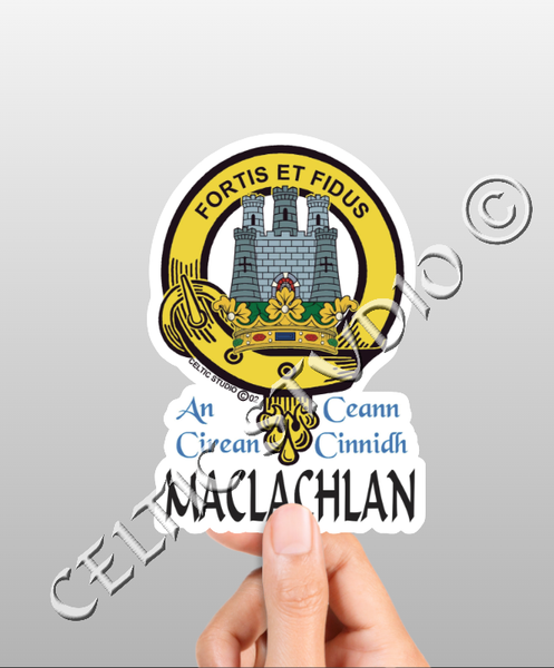 Maclachlan Clan Crest Decal | Custom Scottish Heritage Car & Laptop Stickers