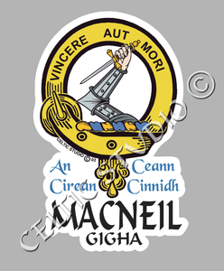 Macneil (Gigha) Clan Crest Decal | Custom Scottish Heritage Car & Laptop Stickers