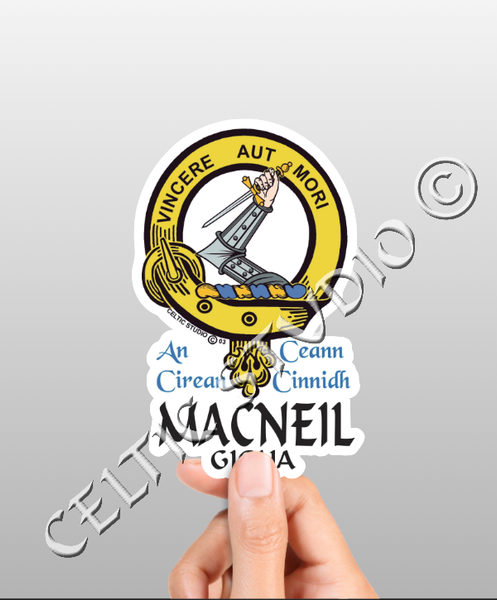 Macneil (Gigha) Clan Crest Decal | Custom Scottish Heritage Car & Laptop Stickers