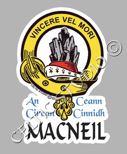 Macneil Clan Crest Decal | Custom Scottish Heritage Car & Laptop Stickers