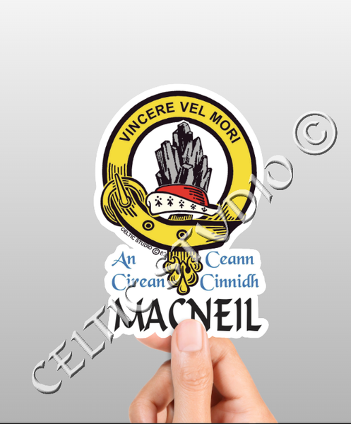 Macneil Clan Crest Decal | Custom Scottish Heritage Car & Laptop Stickers