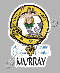 Murray Clan Crest Decal | Custom Scottish Heritage Car & Laptop Stickers