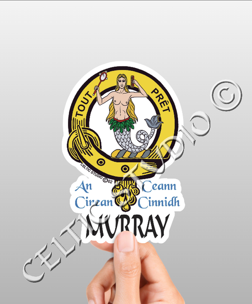 Murray Clan Crest Decal | Custom Scottish Heritage Car & Laptop Stickers