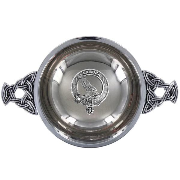 Clan Mackie Scottish clan crest quaich