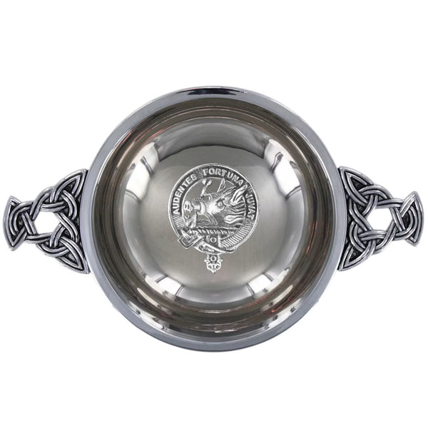 Clan Mackinnon Scottish clan crest quaich