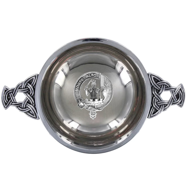 Clan Mowat Scottish clan crest quaich