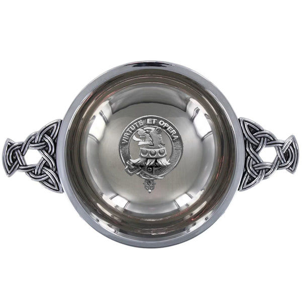 Clan Pentland Scottish clan crest quaich