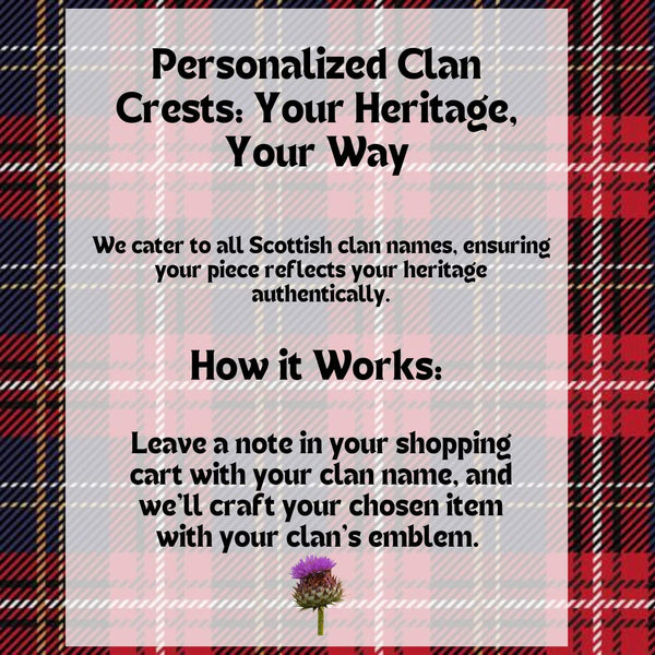 8oz Clan Crest Scottish Badge Stainless Steel Flask - All Clans - Celtic Studio
