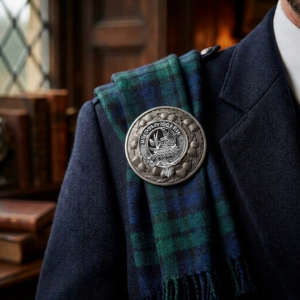 Clan Crest Plaid Brooches