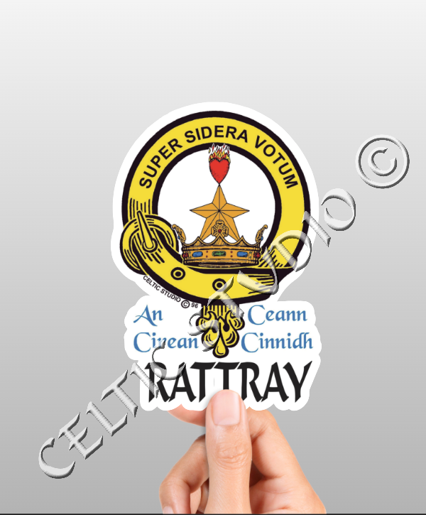 Rattray Clan Crest Decal | Custom Scottish Heritage Car & Laptop Stick ...