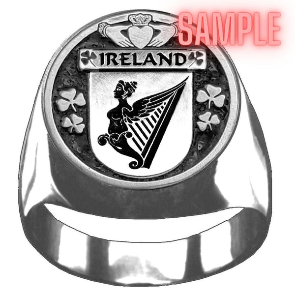 Davis Irish Coat of Arms Gents Ring IC100