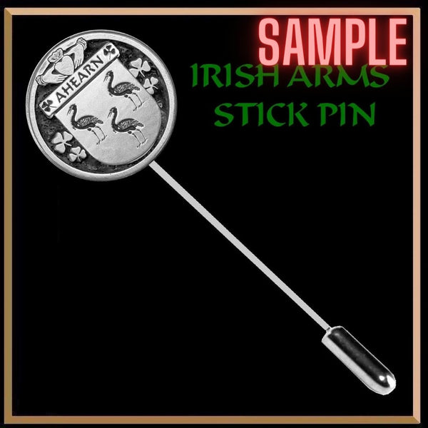 Sammons Irish Family Coat of Arms Stick Pin