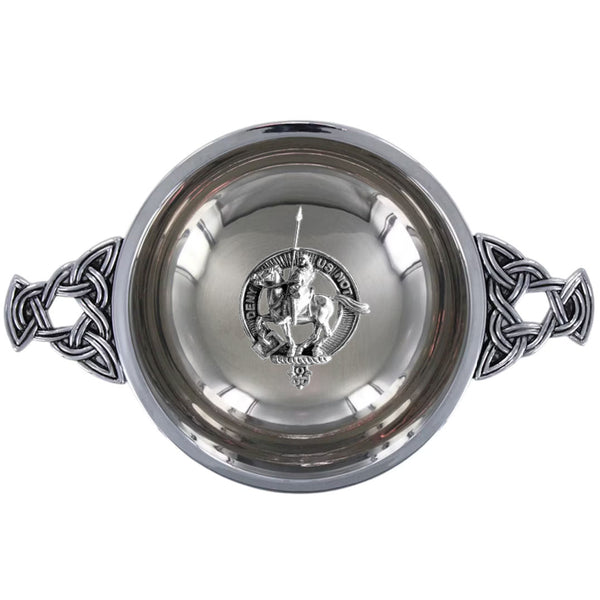 Clan Thompson Scottish clan crest quaich