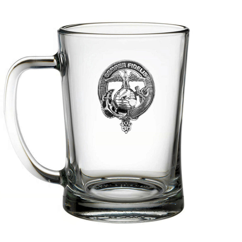 United States Marine Corps Badge Glass Beer Mug - Officially Licensed Product of the Marine Corps