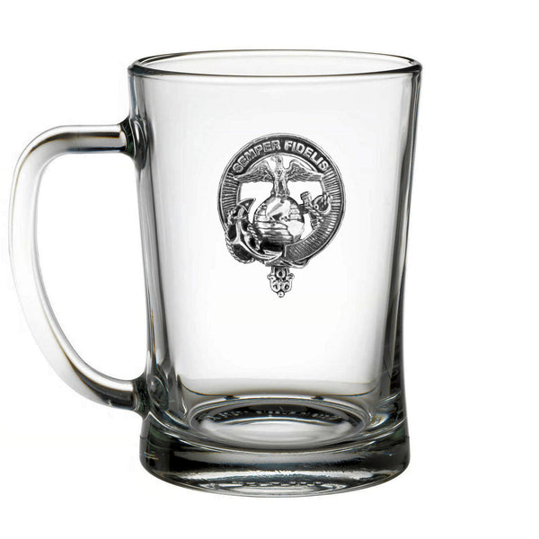 United States Marine Corps Badge Glass Beer Mug - Officially Licensed Product of the Marine Corps