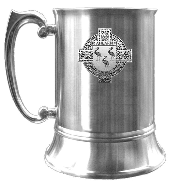 Ahearn Irish Coat Of Arms Badge Stainless Steel Tankard