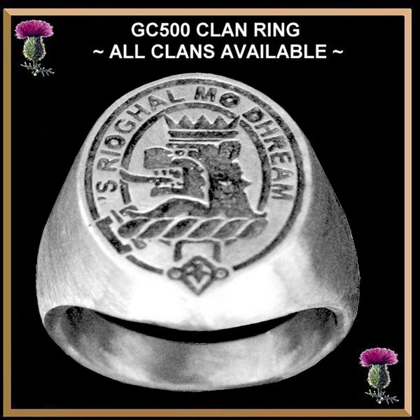MacGregor Scottish Clan Crest Ring GC500, Family Crest, Seal, - All Clans