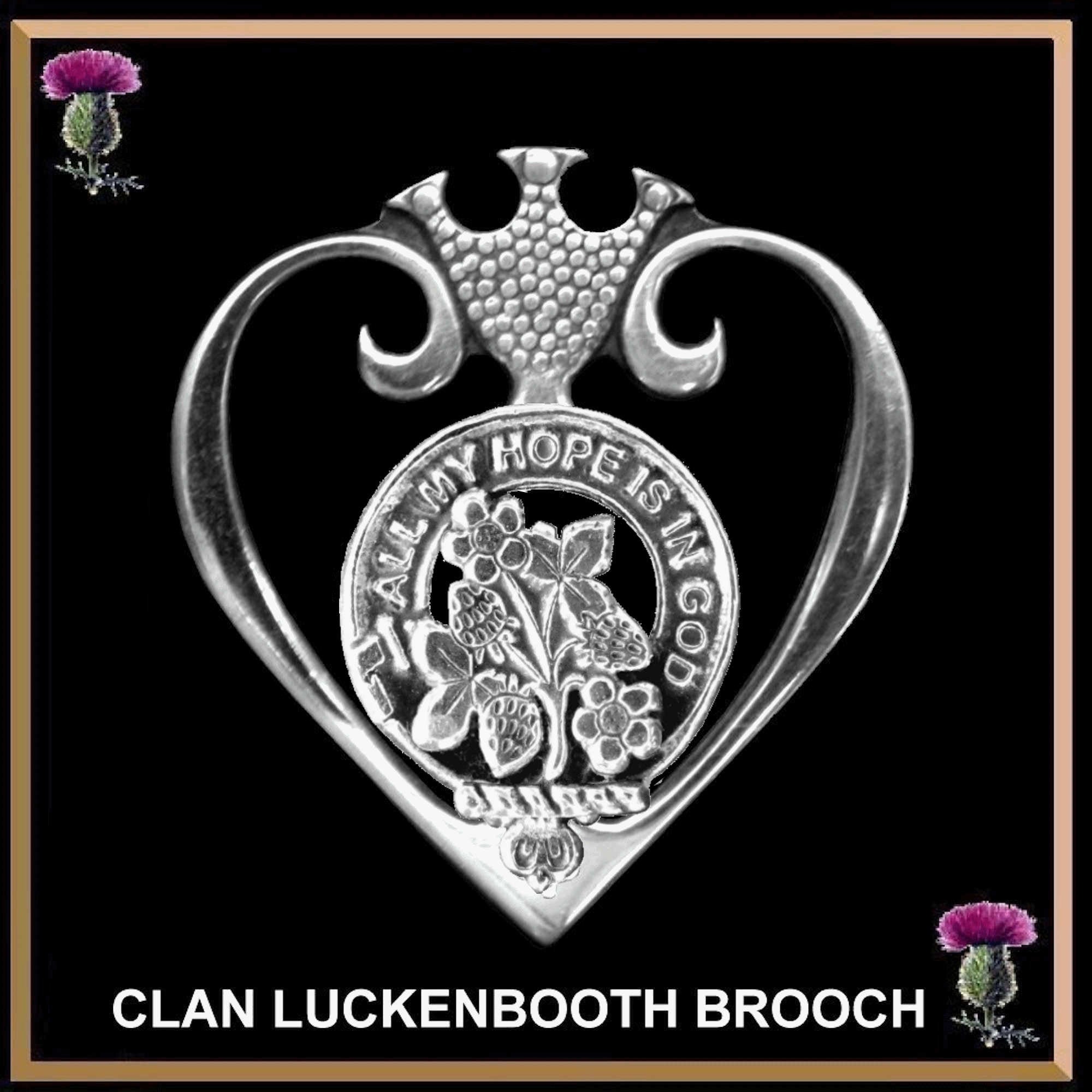 Fraser Saltoun Clan Crest Luckenbooth Brooch or Pendant