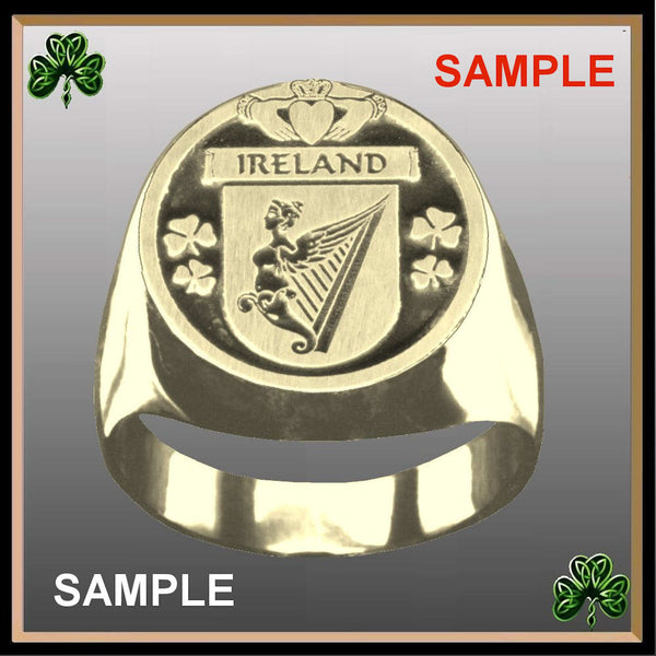 Shaw Irish Coat of Arms Gents Ring IC100