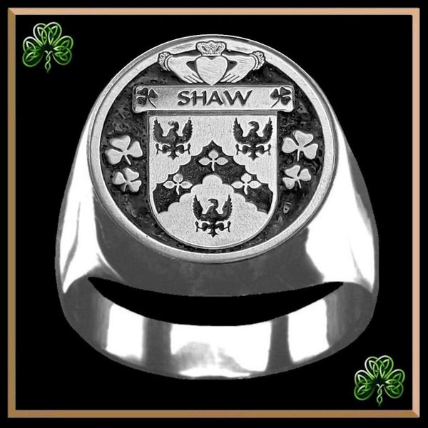 Shaw Irish Coat of Arms Gents Ring IC100