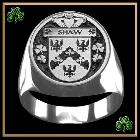 Shaw Irish Coat of Arms Gents Ring IC100