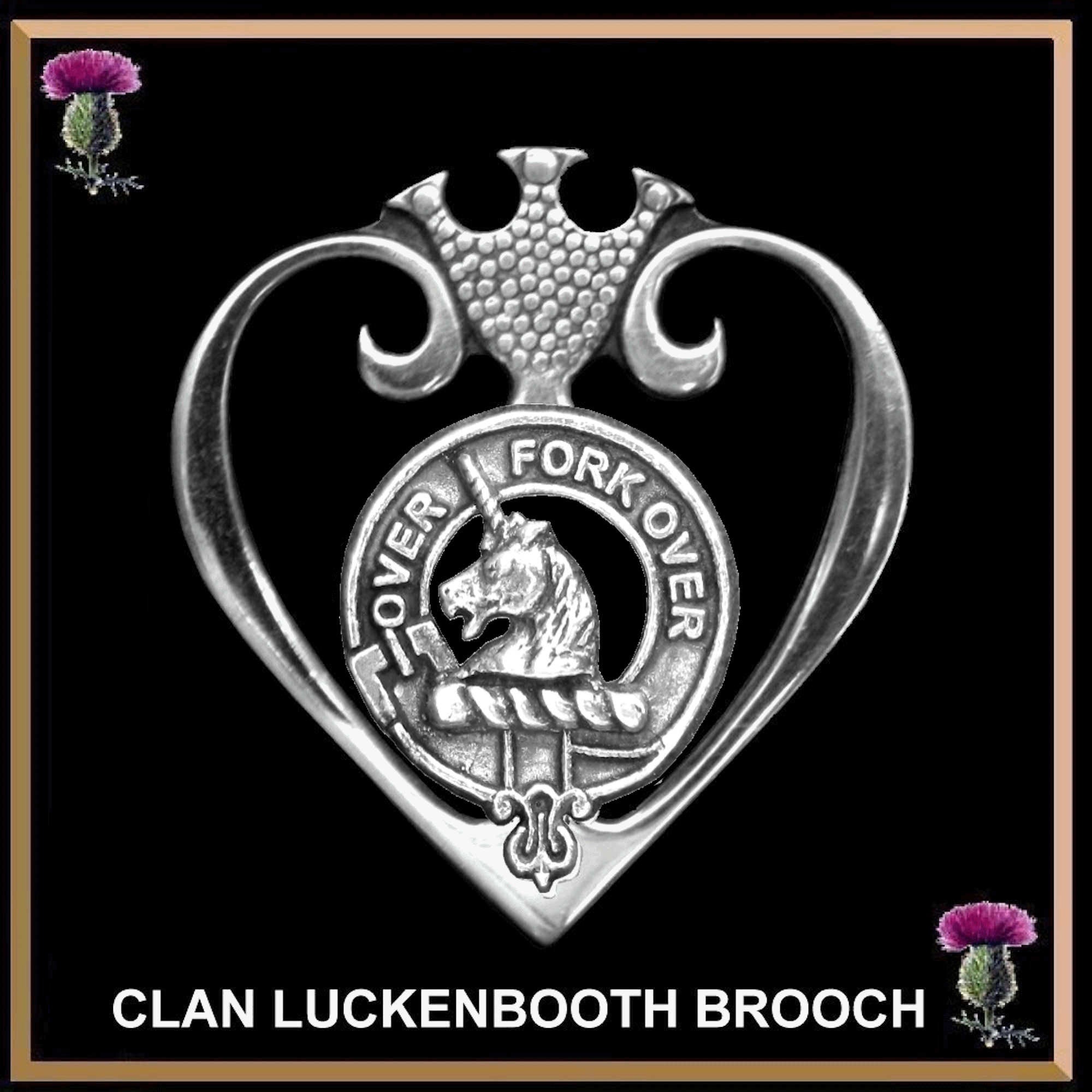 Cunningham Clan Crest Luckenbooth Brooch or Pendant