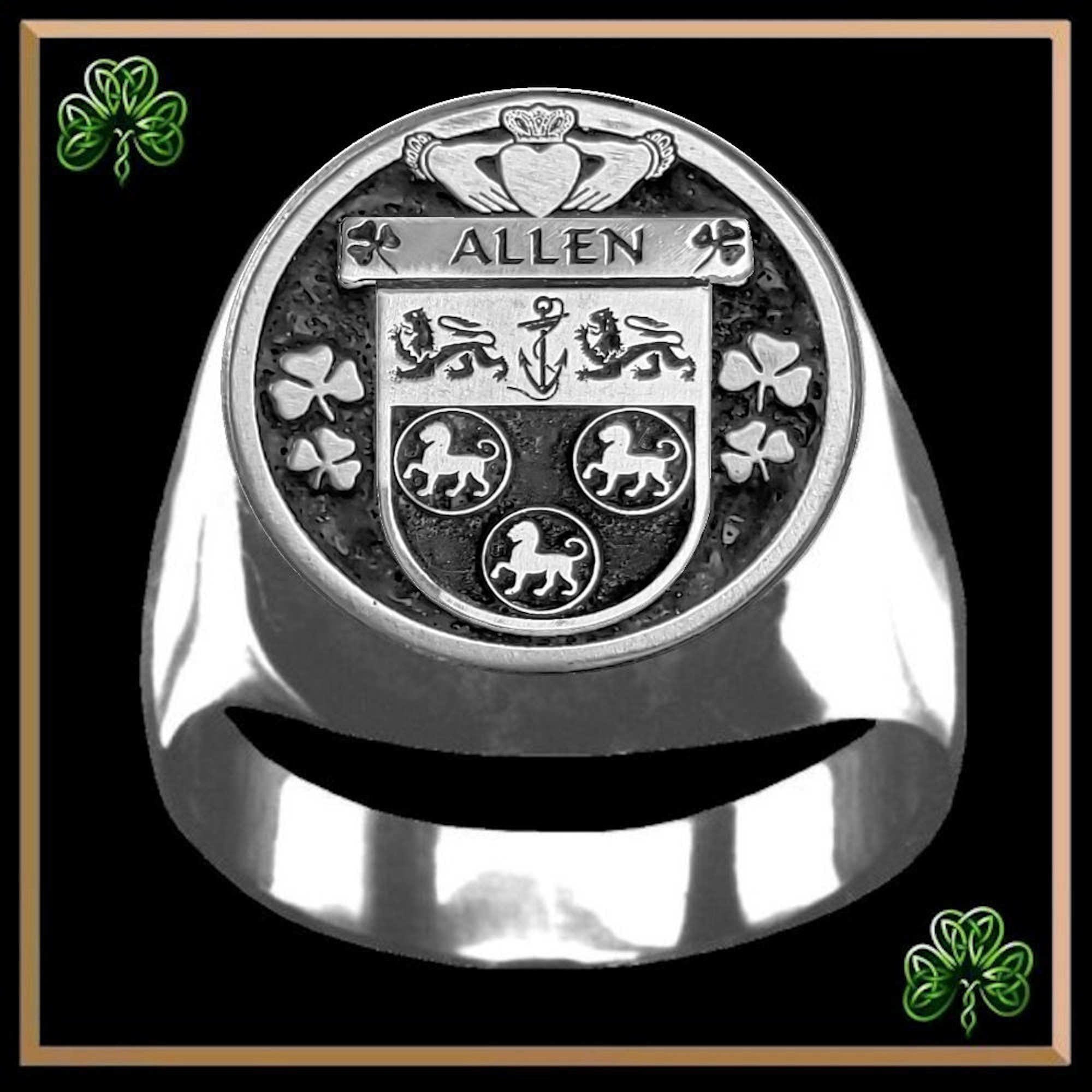 Allen Irish Coat of Arms Gents Ring IC100