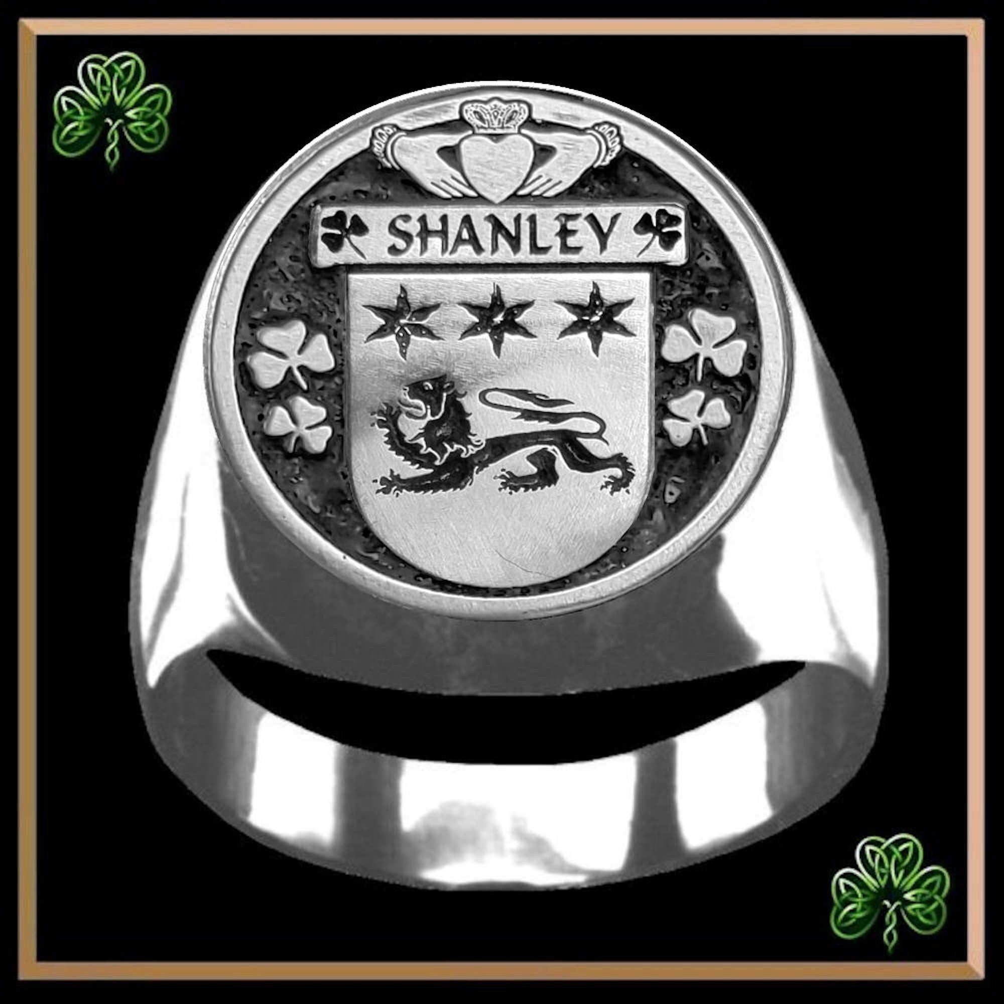 Shanley Irish Coat of Arms Gents Ring IC100